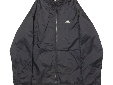 ADIDAS Fleece Lined Womens Jacket Black Nylon UK 12 Online now