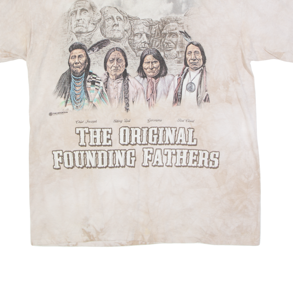 THE MOUNTAIN The Original Founding Fathers Mens T-Shirt Beige USA XL on Sale