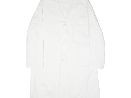 CLINIC DRESS Mens Workwear Coat White Twill XL Online Hot Sale