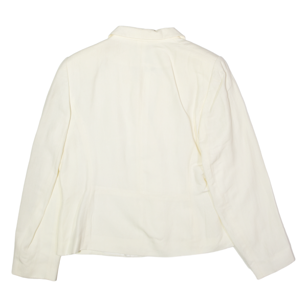 LAURA ASHLEY Womens Blazer Jacket Cream Viscose UK 18 Online now