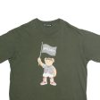 PALM ANGELS Mens T-Shirt Green S For Cheap