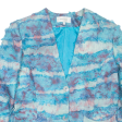 BRIGHTON Ruffle Womens Blazer Jacket Blue L Hot on Sale