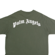 PALM ANGELS Mens T-Shirt Green S For Cheap