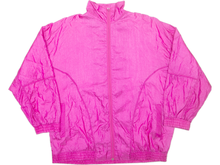 LAUREN BROOKE Womens Shell Jacket Pink Nylon 2XL Online Hot Sale