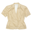 CLEMENTINE COUTURE Short Sleeve Womens Blazer Jacket Beige S For Discount