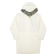 S.C. LINE Womens Overcoat Coat Cream Hooded M on Sale