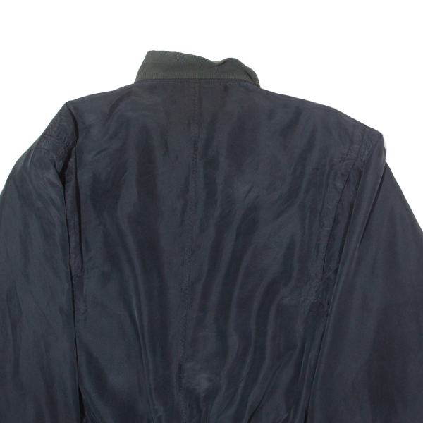 Mens Bomber Jacket Blue Silk 90s M Online Sale