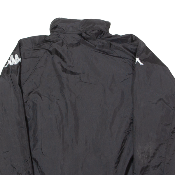 KAPPA Mens Rain Jacket Black Nylon Hooded M For Sale