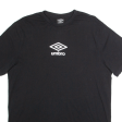 UMBRO Mens T-Shirt Black Cashmere XL Supply