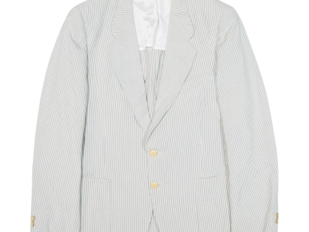 VALENTINO Mens Blazer Jacket Grey Striped M Online Hot Sale