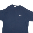 REEBOK Mens T-Shirt Blue V-Neck L For Discount