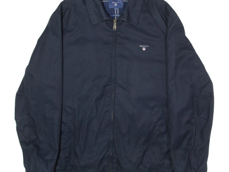 GANT Windcheater Mens Lined Jacket Blue Twill XL Online Sale