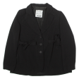 MOSCHINO CHEAP AND CHIC Bow Tie Womens Blazer Jacket Black Wool UK 10 For Discount