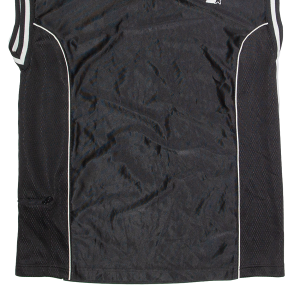 STARTER Mens Jersey Black Sleeveless USA V-Neck Nylon M Online Sale