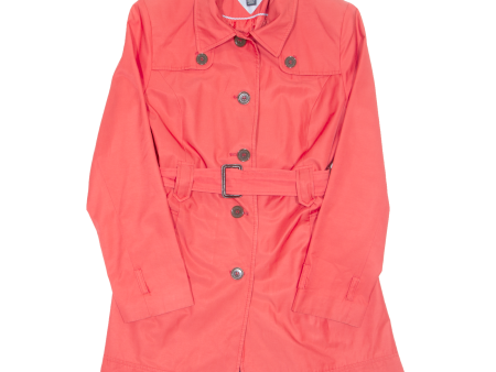 TOMMY HILFIGER Belted Womens Trench Coat Pink L Sale