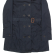 TIMBERLAND Womens Trench Coat Blue Canvas S Supply