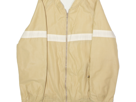 Mens Track Jacket Beige 80s Striped S For Cheap