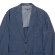 TOMMY HILFIGER Mens Blazer Jacket Blue Linen M Online Hot Sale