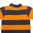 TOMMY HILFIGER Boys Polo Shirt Orange Striped 4Y Discount