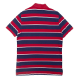 POLO RALPH LAUREN Custom Slim Fit Mens Polo Shirt Red Striped M Hot on Sale