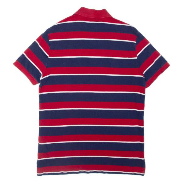 POLO RALPH LAUREN Custom Slim Fit Mens Polo Shirt Red Striped M Hot on Sale