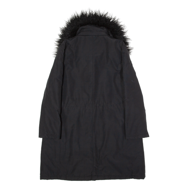 FRENCH CONNECTION Womens Parka Coat Black Hooded M Online Hot Sale