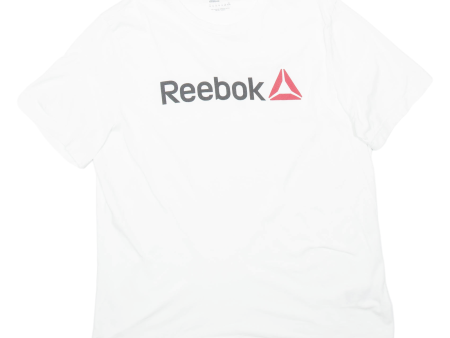 REEBOK Mens T-Shirt White XL on Sale