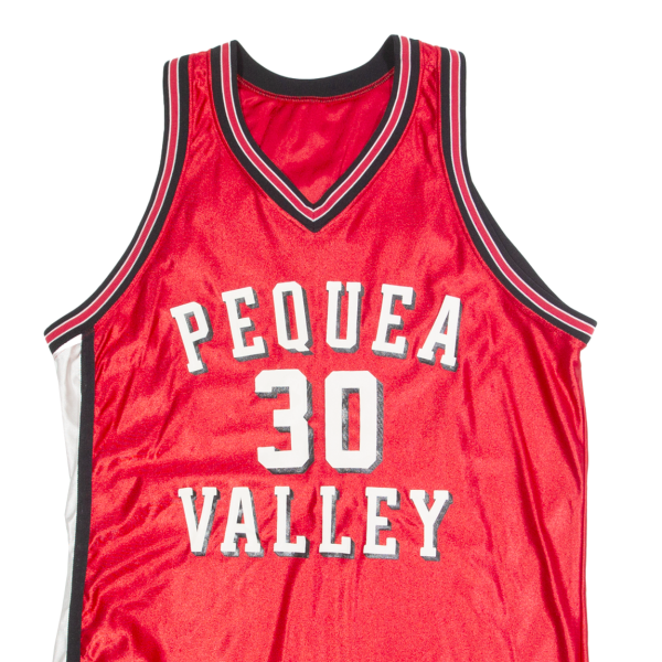 POWERS Pequea Vally Mens Jersey Red Sleeveless USA V-Neck Nylon M Supply