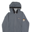 ELLESSE Mens Rain Jacket Grey Hooded M Sale