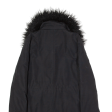 FRENCH CONNECTION Womens Parka Coat Black Hooded M Online Hot Sale