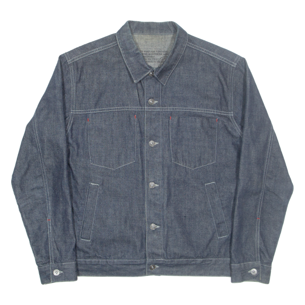 RIVER ISLAND Mens Denim Jacket Blue S Online Hot Sale