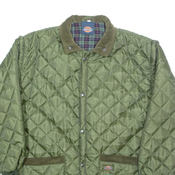 DICKIES Mens Quilted Coat Green XL Supply