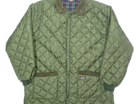 DICKIES Mens Quilted Coat Green XL Supply