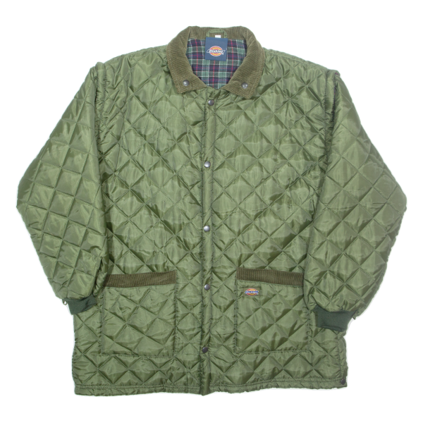 DICKIES Mens Quilted Coat Green XL Supply