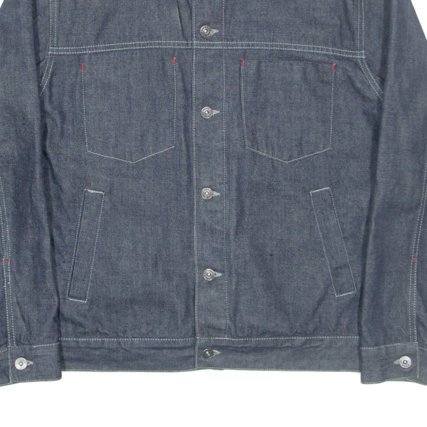 RIVER ISLAND Mens Denim Jacket Blue S Online Hot Sale