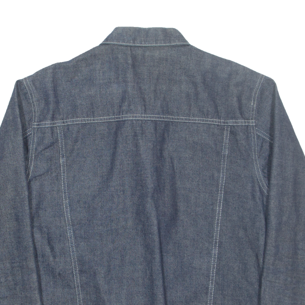 RIVER ISLAND Mens Denim Jacket Blue S Online Hot Sale